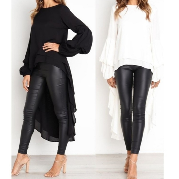 Last 1  Dual layered flowing hi low top - Picture 3 of 6